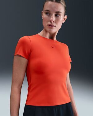 Nike Form Short-Sleeve Top Jersey Picante Red/Mystic Red Women's Medium HQ8079